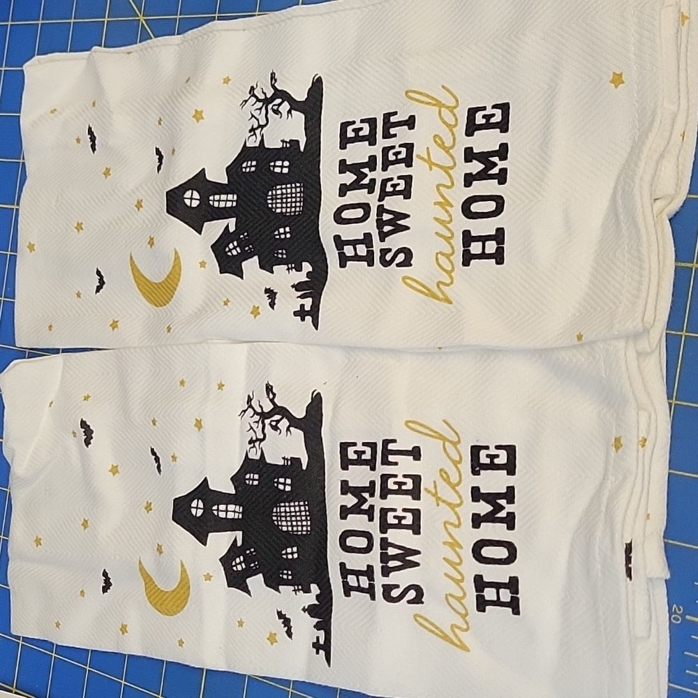 Home Sweet Haunted Home Kitchen Towel Set of 2 New 15x21 Each